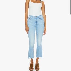 Mother Women’s The Insider Crop Step Fray in Smooth Sailing Wash Size 30